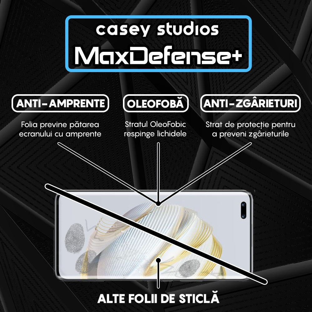 Folie Sticla MaxDefense+ - Huawei nova 10 Pro - Negru