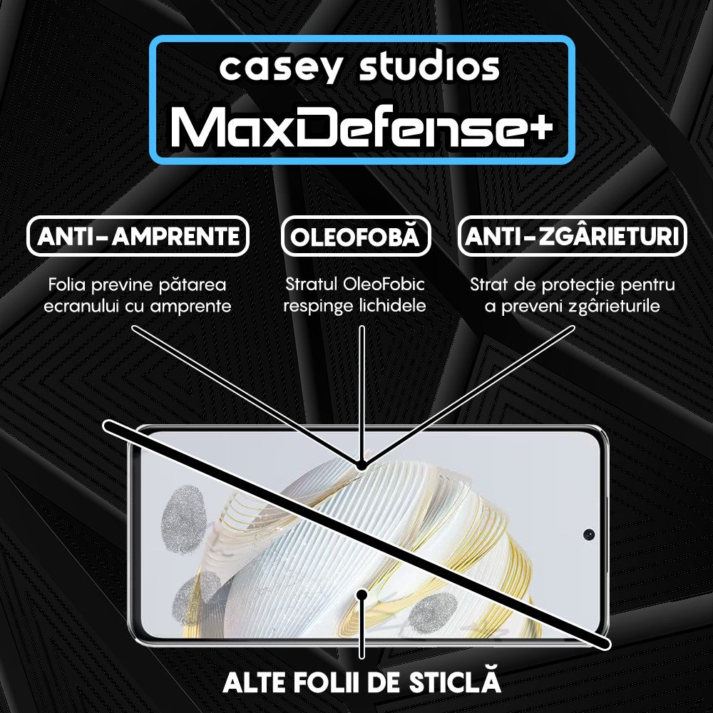 Folie Sticla MaxDefense+ - Huawei nova 10 SE - Negru