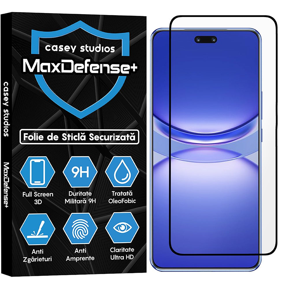 Folie Sticla MaxDefense+ - Huawei nova 12 - Negru