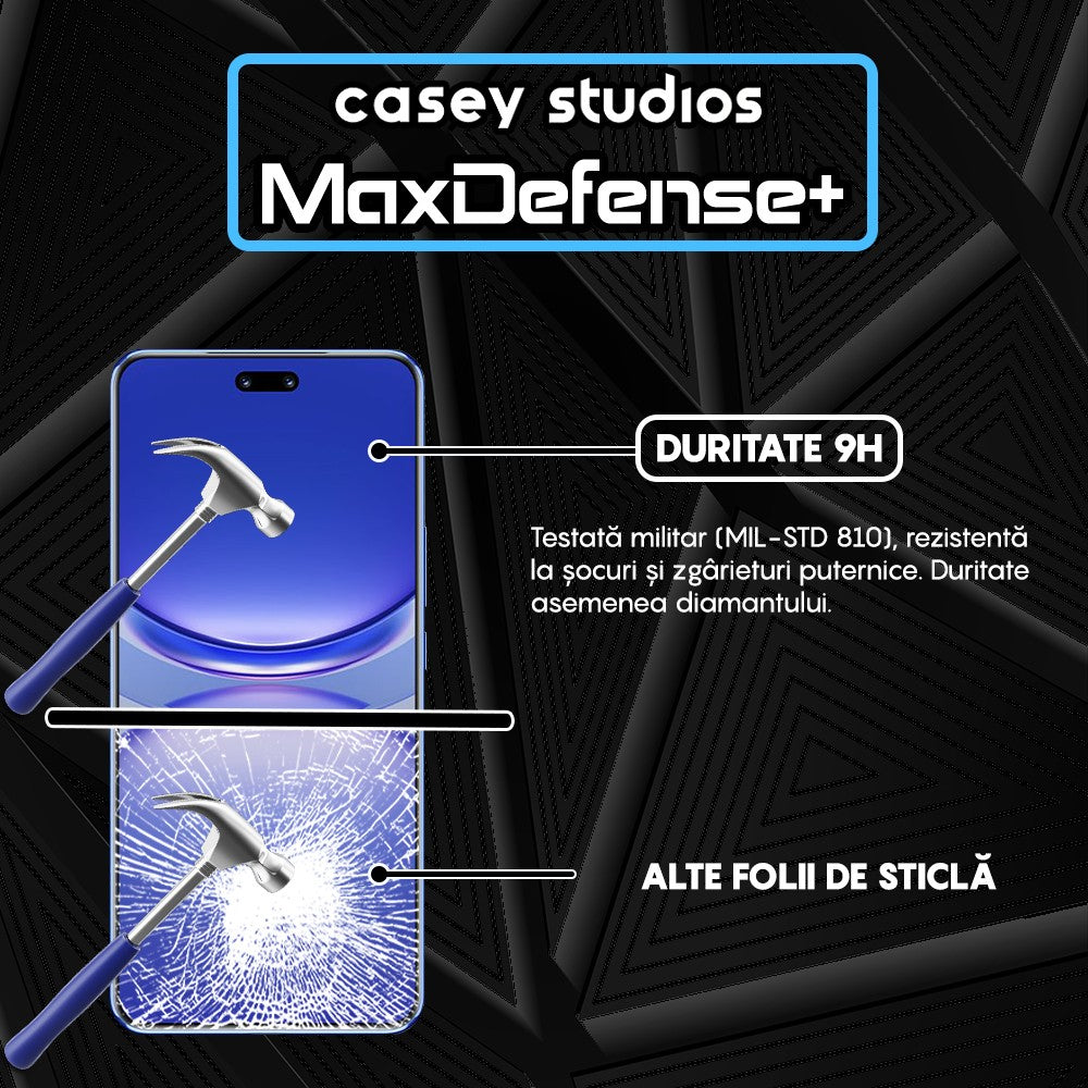 Folie Sticla MaxDefense+ - Huawei nova 12s - Negru