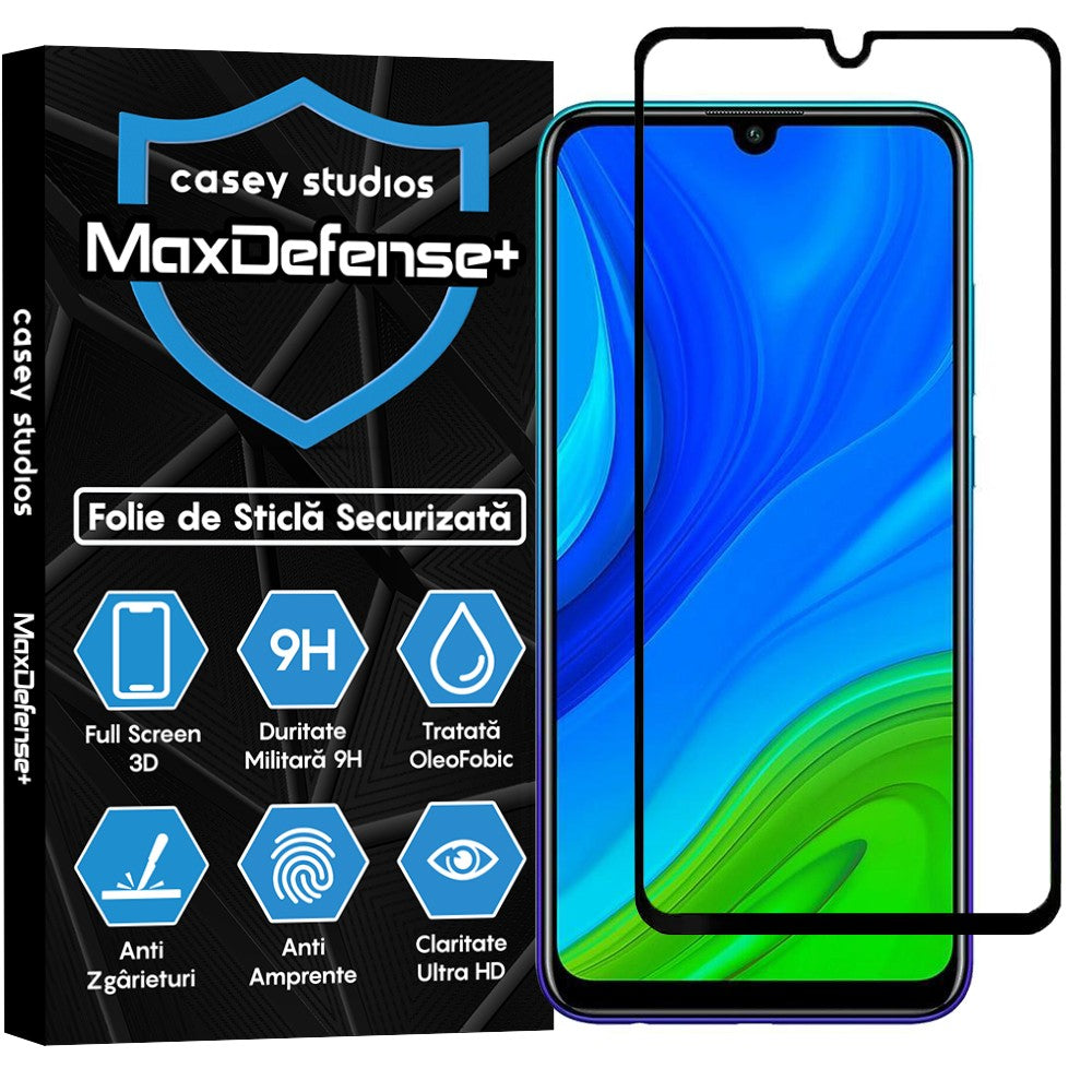 Folie Sticla MaxDefense+ - Huawei P Smart 2020 - Negru
