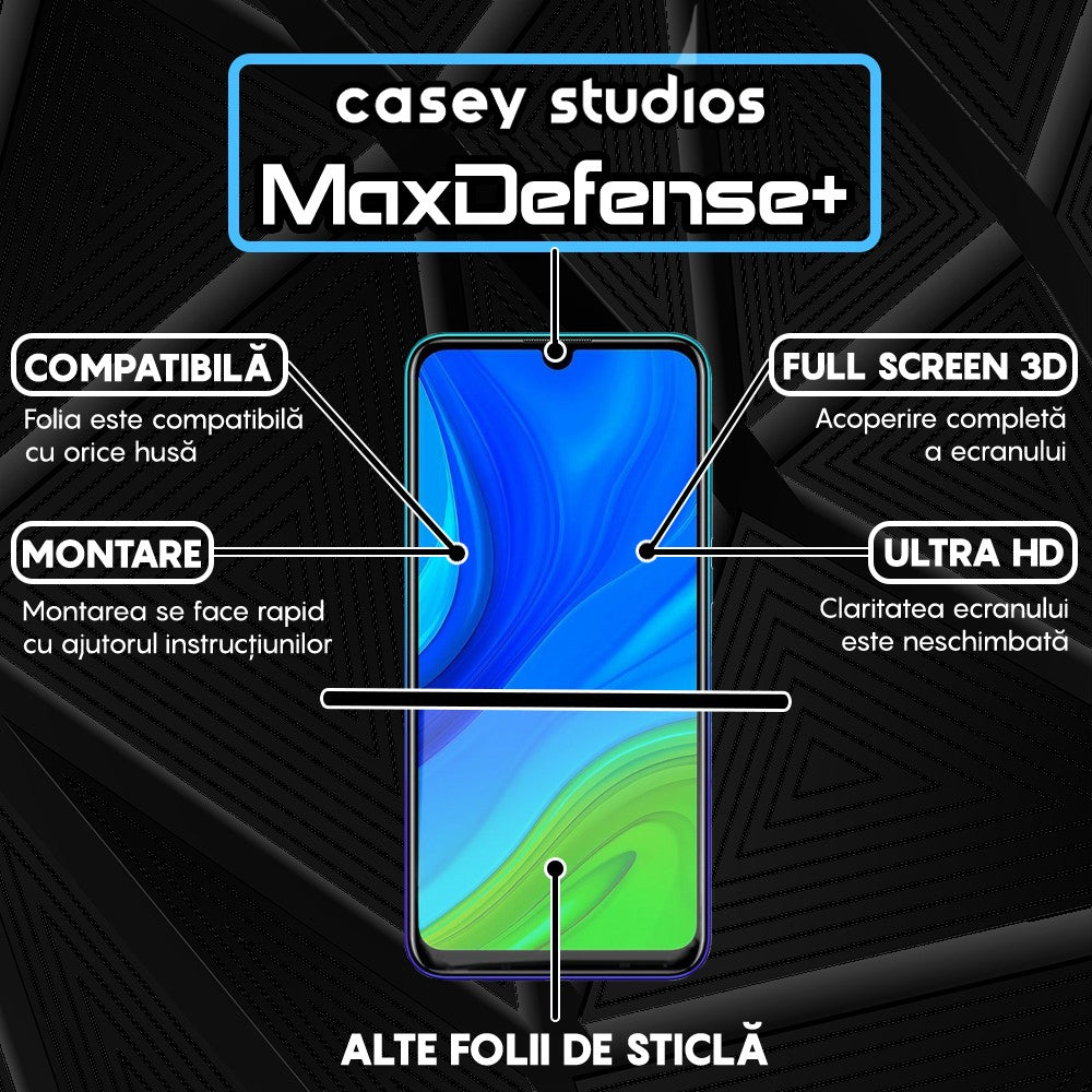 Folie Sticla MaxDefense+ - Huawei P Smart 2020 - Negru