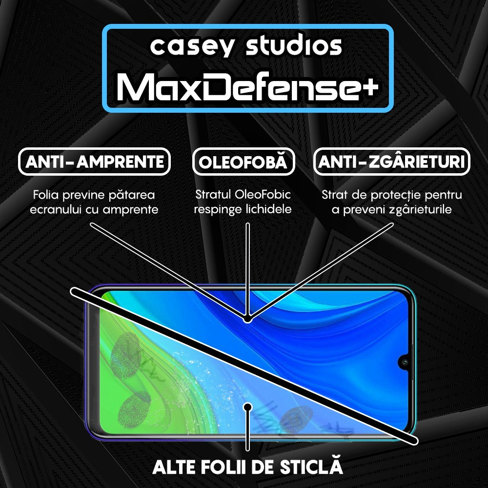 Folie Sticla MaxDefense+ - Huawei P Smart 2020 - Negru