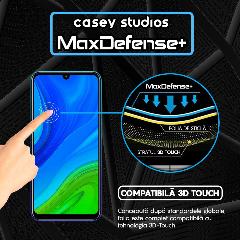Folie Sticla MaxDefense+ - Huawei P Smart 2020 - Negru