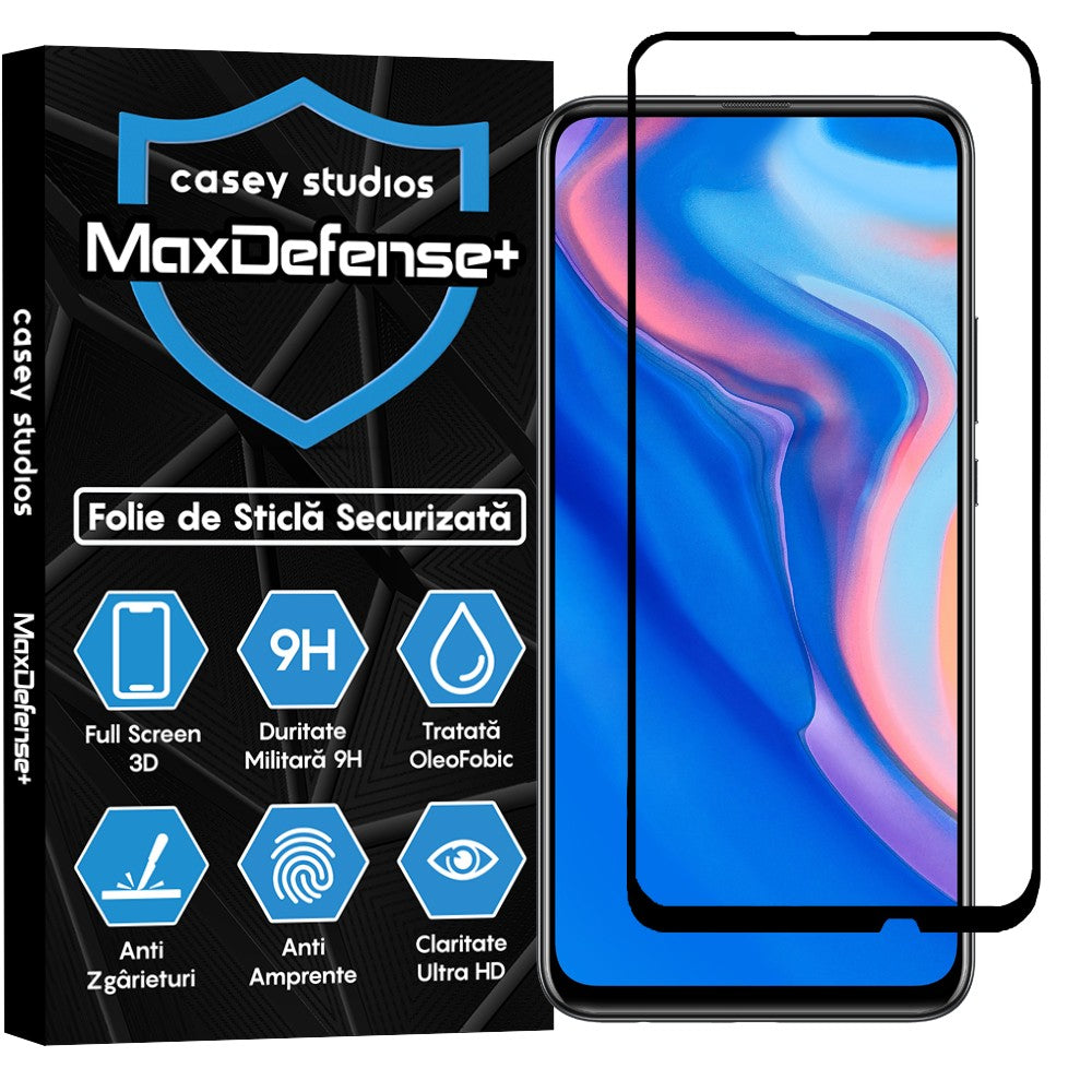 Folie Sticla MaxDefense+ - Huawei P Smart Z/Y9 Prime 2019 - Negru