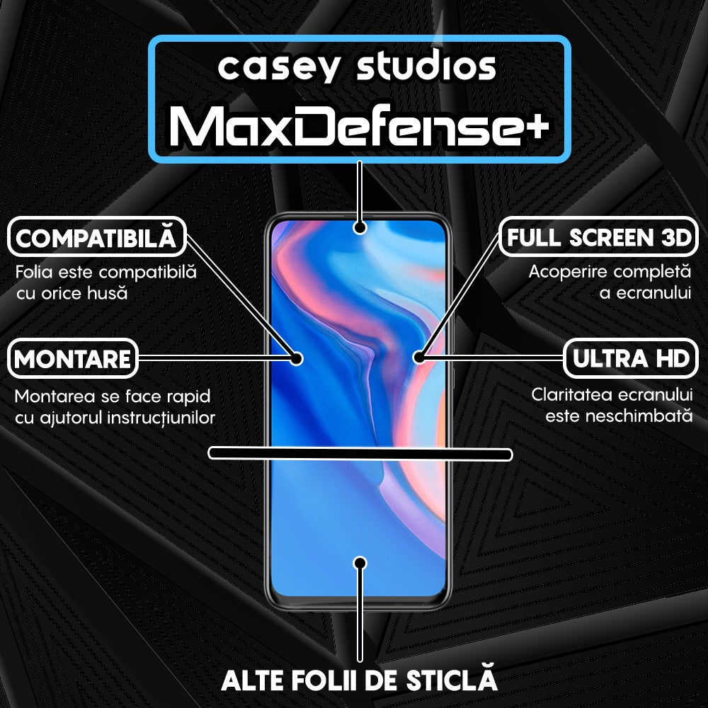 Folie Sticla MaxDefense+ - Huawei P Smart Z/Y9 Prime 2019 - Negru