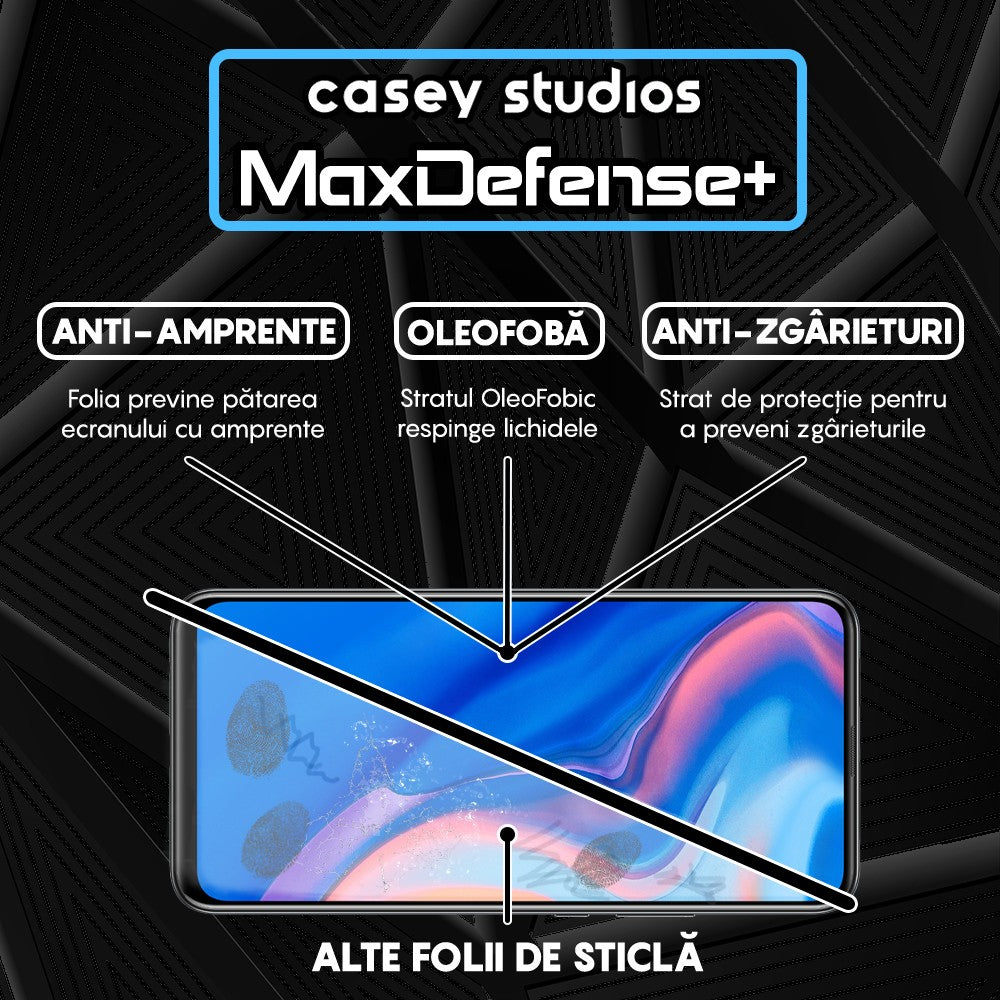 Folie Sticla MaxDefense+ - Huawei P Smart Z/Y9 Prime 2019 - Negru