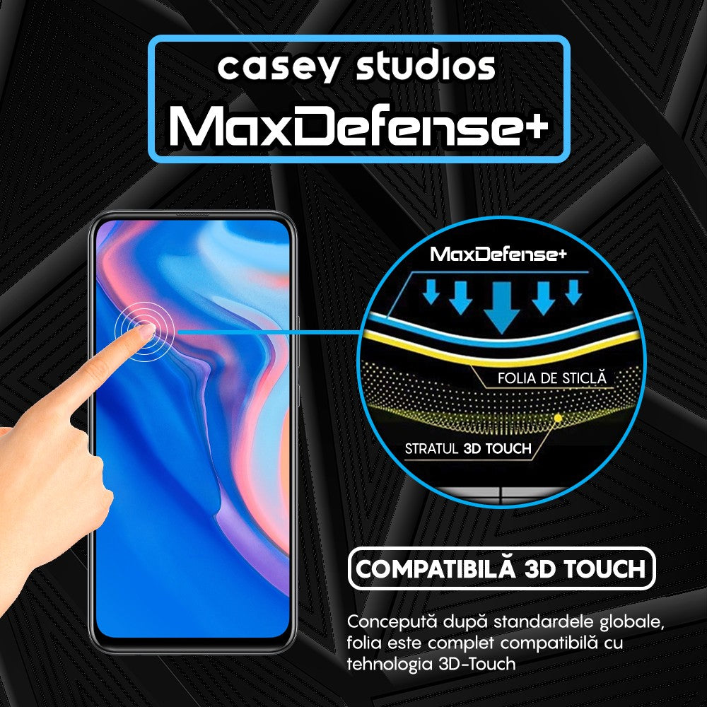 Folie Sticla MaxDefense+ - Huawei P Smart Z/Y9 Prime 2019 - Negru