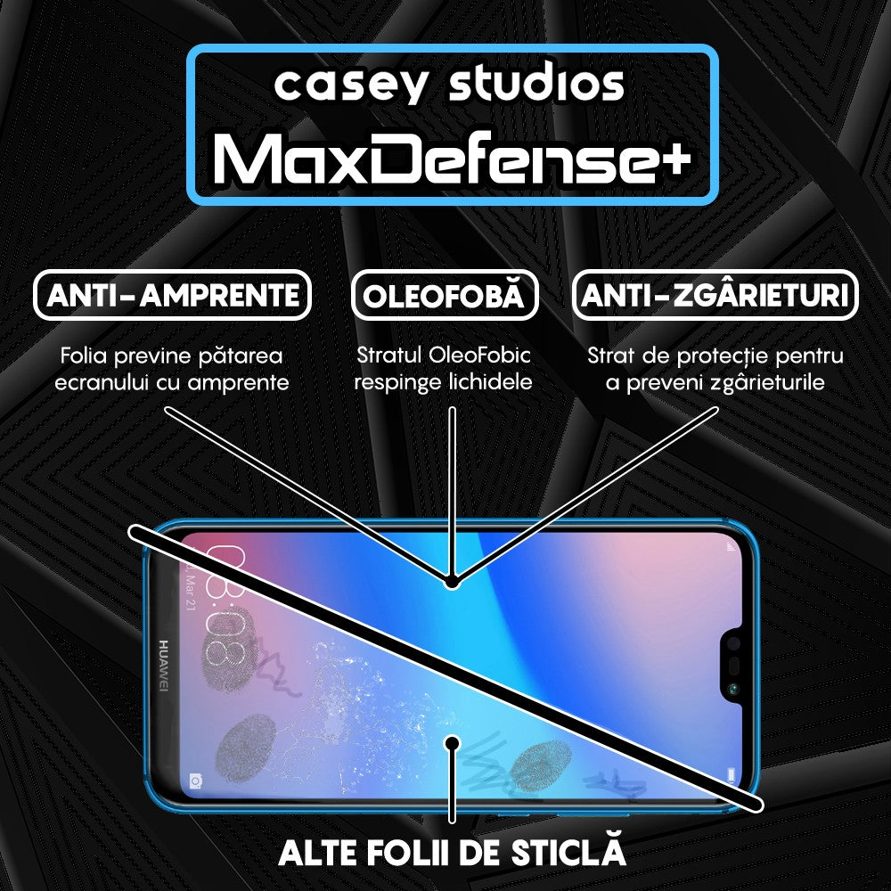 Folie Sticla MaxDefense+ - Huawei P20 Lite 2019/P40 Lite/P40 Lite E/Y7p - Negru
