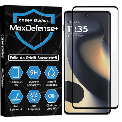 Folie Sticla MaxDefense+ - Motorola Edge 2024 - Negru