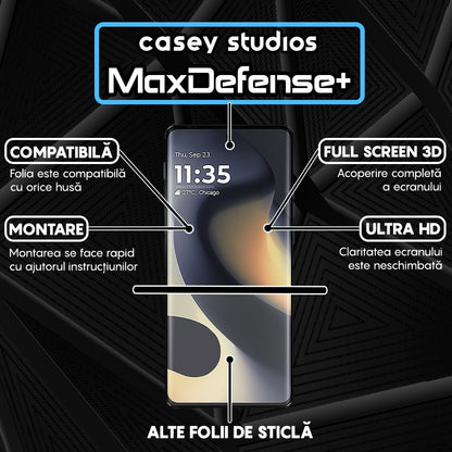 Folie Sticla MaxDefense+ - Motorola Edge 2024 - Negru