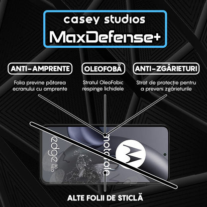 Folie Sticla MaxDefense+ - Motorola Edge 30 Neo - Negru