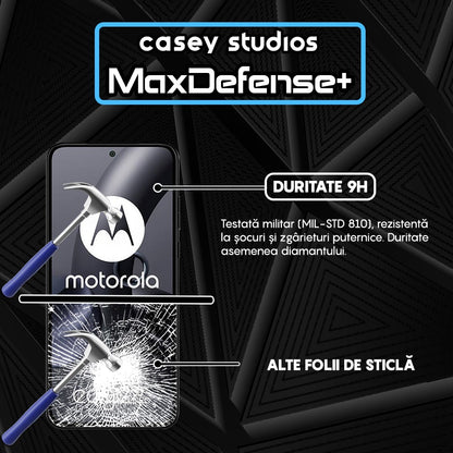 Folie Sticla MaxDefense+ - Motorola Edge 30 Neo - Negru