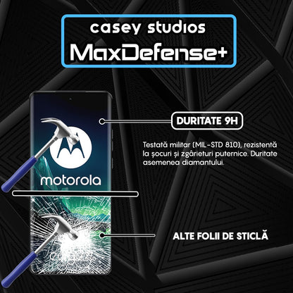 Folie Sticla MaxDefense+ - Motorola Edge 40/Edge 40 Neo - Negru