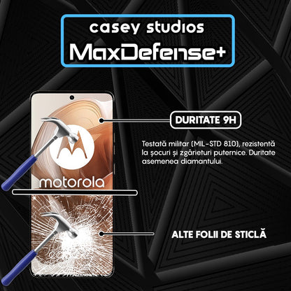 Folie Sticla MaxDefense+ - Motorola Edge 50 Ultra - Negru