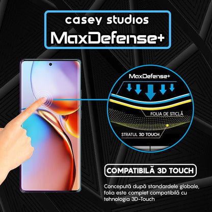 Folie Sticla MaxDefense+ - Motorola Edge Plus 2023 - Negru