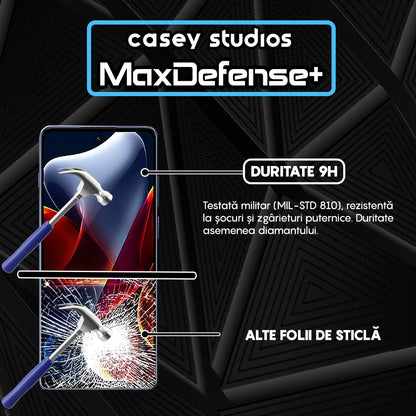 Folie Sticla MaxDefense+ - Motorola Edge S30 - Negru