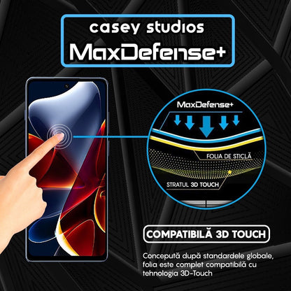 Folie Sticla MaxDefense+ - Motorola Edge S30 - Negru