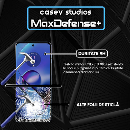 Folie Sticla MaxDefense+ - Motorola Moto G64 - Negru