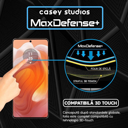 Folie Sticla MaxDefense+ - Motorola Moto X50 Ultra - Negru