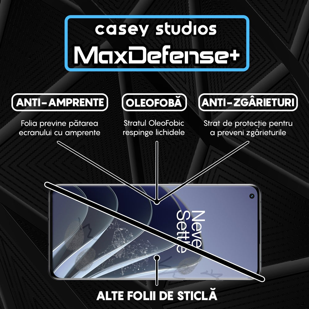 Folie Sticla MaxDefense+ - OnePlus 10 Pro/11 - Negru
