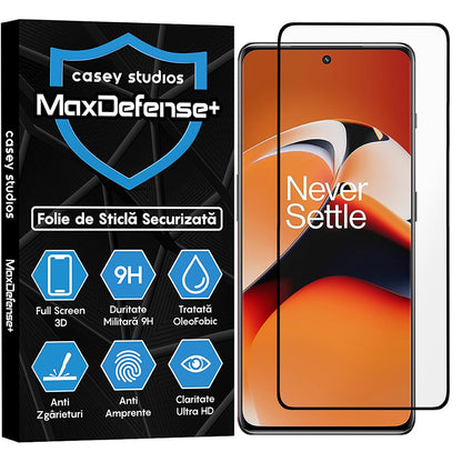 Folie Sticla MaxDefense+ - OnePlus 11R - Negru