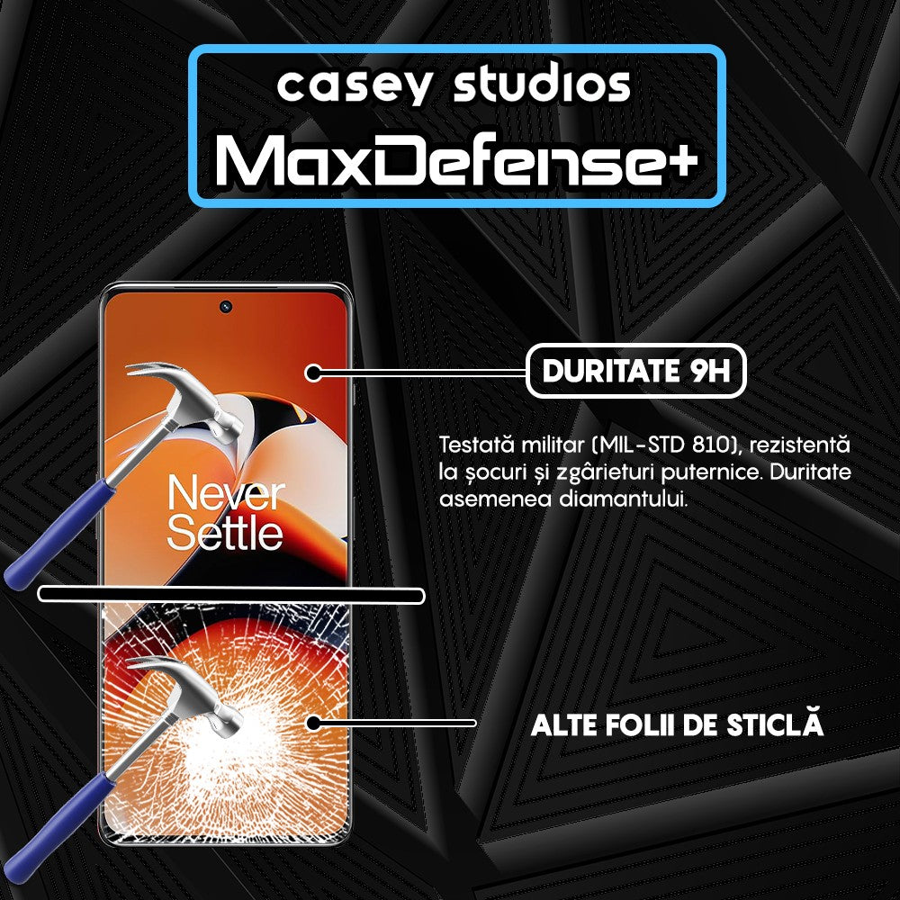 Folie Sticla MaxDefense+ - OnePlus 11R - Negru