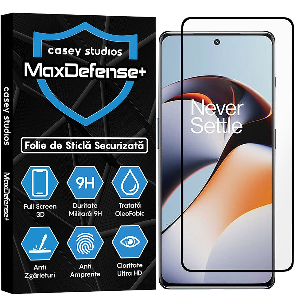 Folie Sticla MaxDefense+ - OnePlus Ace 2 - Negru