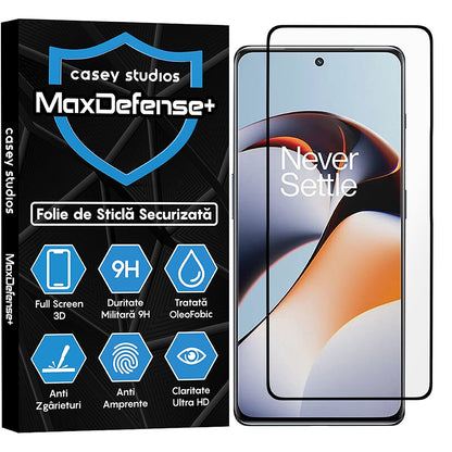 Folie Sticla MaxDefense+ - OnePlus Ace 2 - Negru