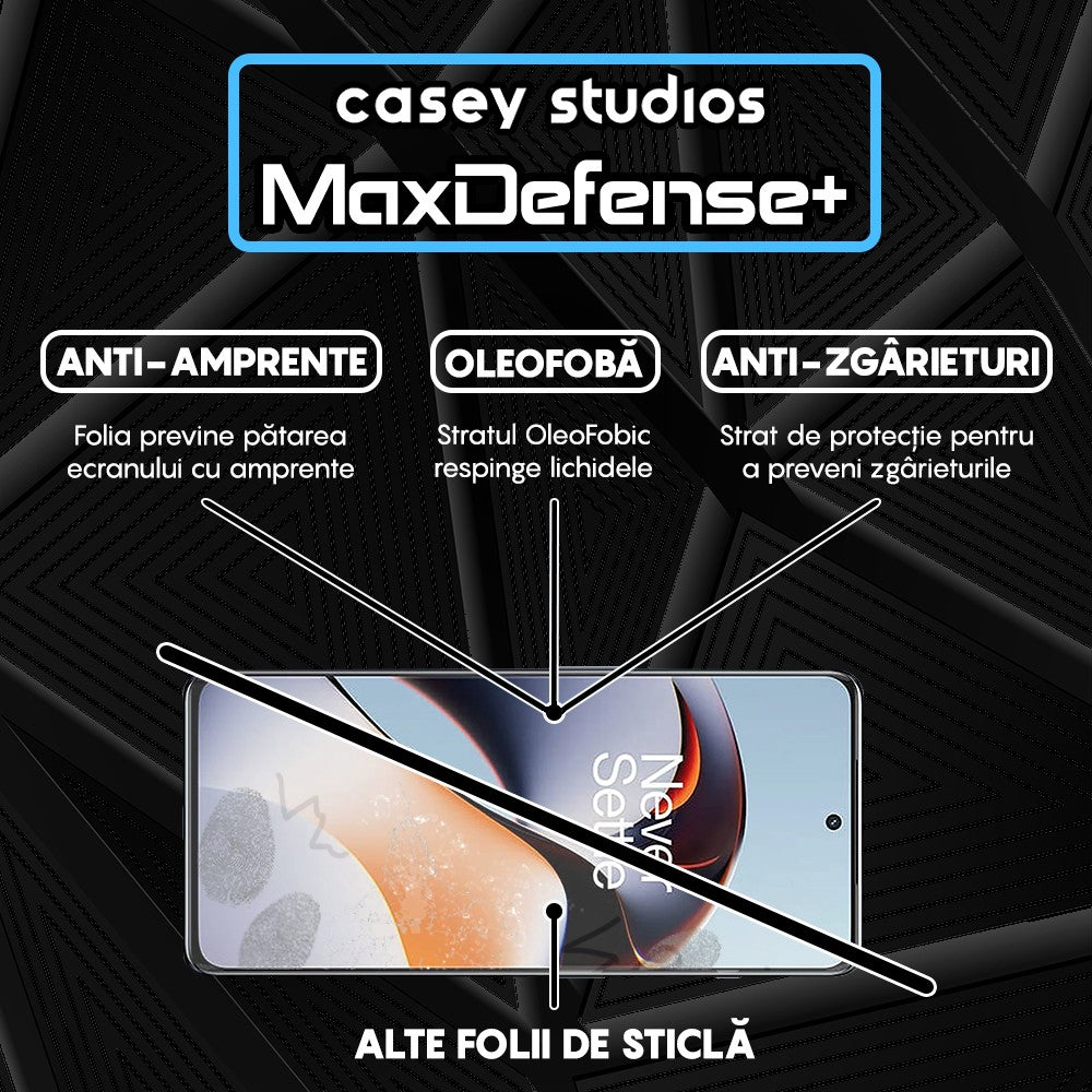 Folie Sticla MaxDefense+ - OnePlus Ace 2 - Negru