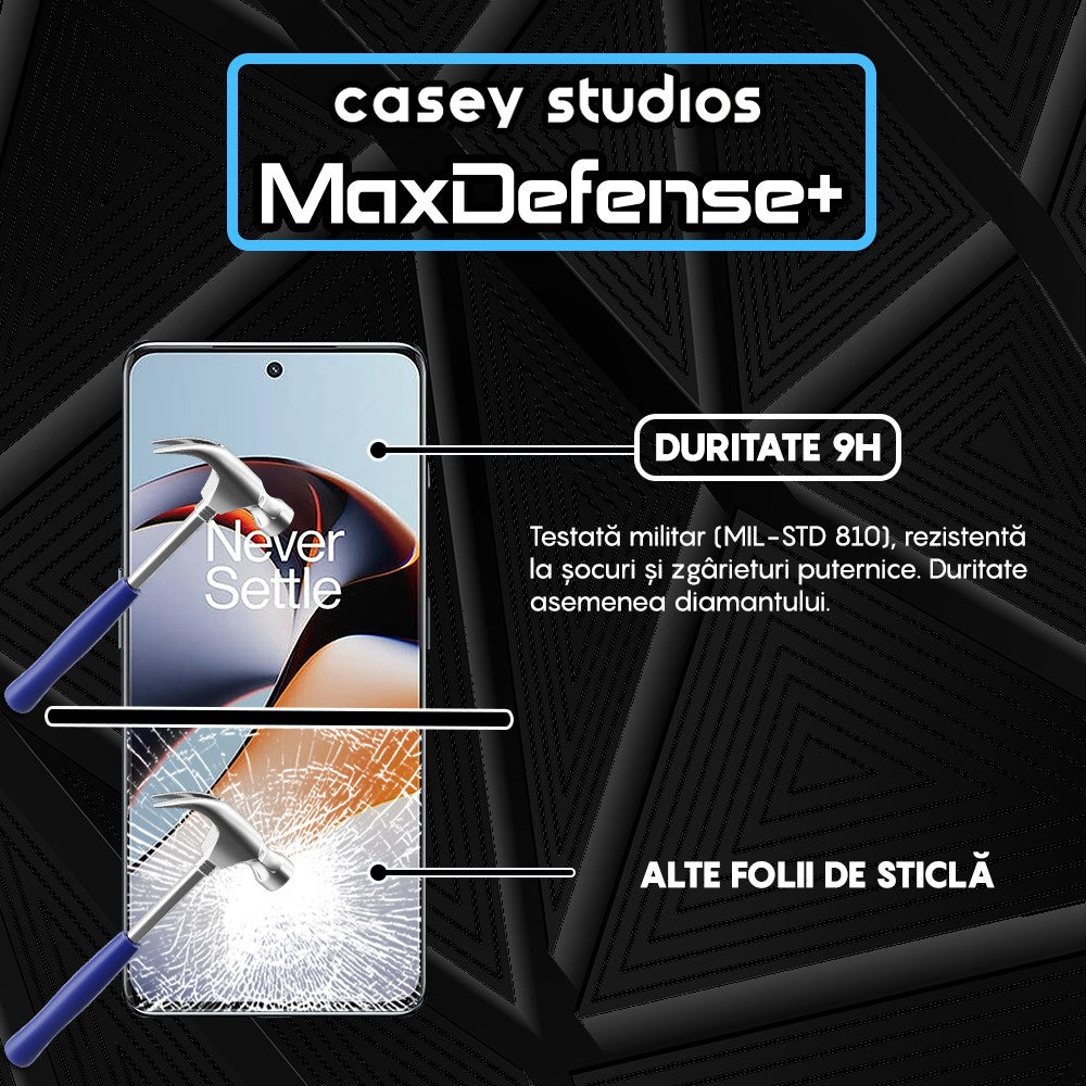 Folie Sticla MaxDefense+ - OnePlus Ace 2 - Negru