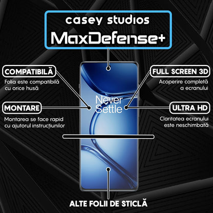 Folie Sticla MaxDefense+ - OnePlus Ace 2 Pro - Negru