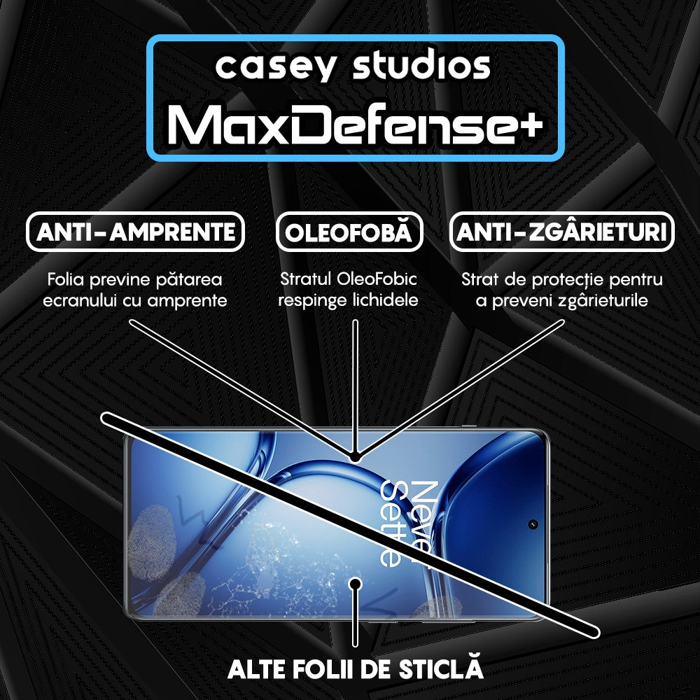 Folie Sticla MaxDefense+ - OnePlus Ace 2 Pro - Negru