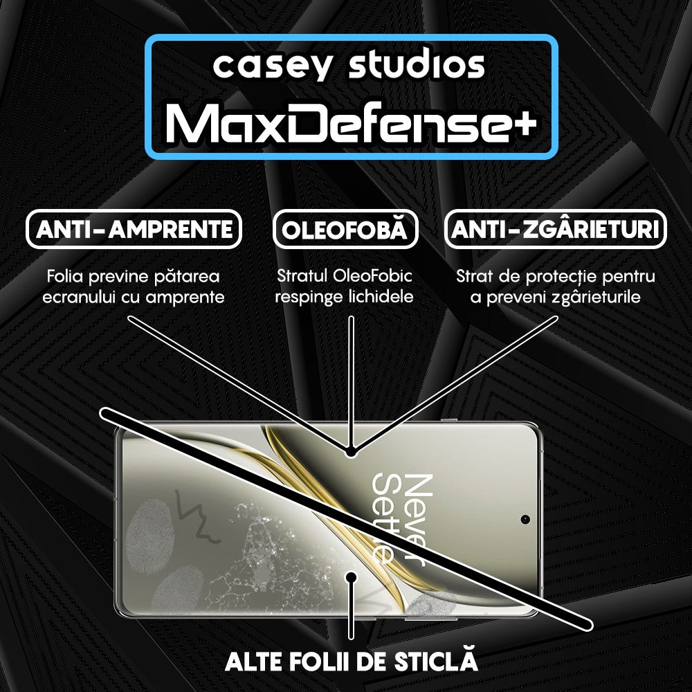 Folie Sticla MaxDefense+ - OnePlus Ace 3 Pro - Negru
