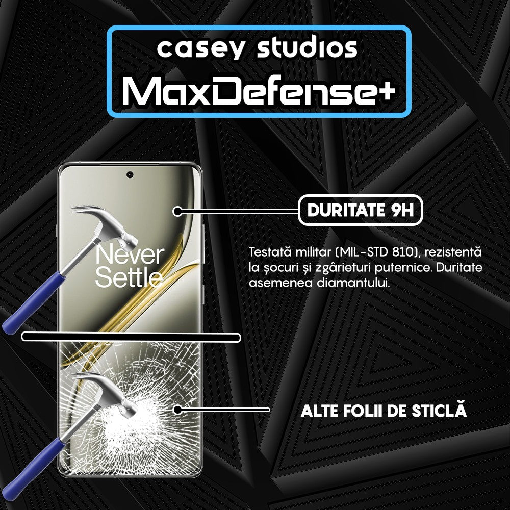 Folie Sticla MaxDefense+ - OnePlus Ace 3 Pro - Negru