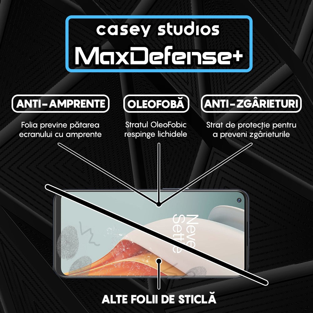 Folie Sticla MaxDefense+ - OnePlus Nord CE 2 Lite 5G/Nord N100 - Negru