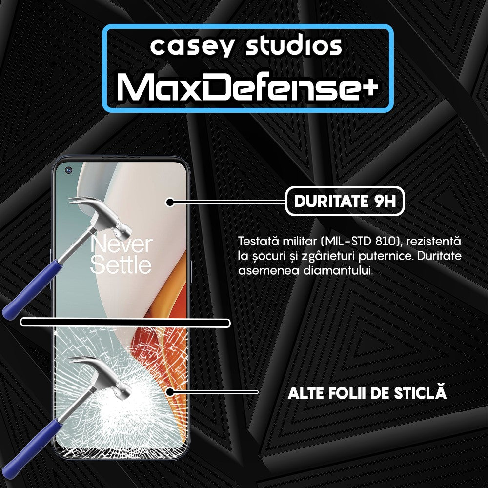 Folie Sticla MaxDefense+ - OnePlus Nord CE 2 Lite 5G/Nord N100 - Negru