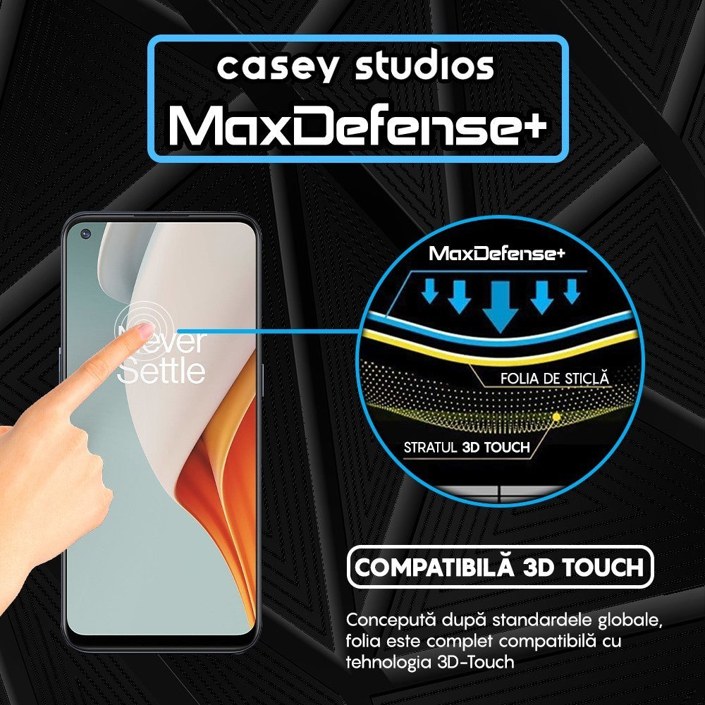 Folie Sticla MaxDefense+ - OnePlus Nord CE 2 Lite 5G/Nord N100 - Negru