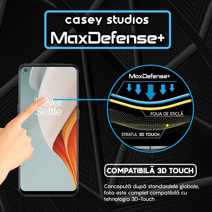 Folie Sticla MaxDefense+ - OnePlus Nord CE 2 Lite 5G/Nord N100 - Negru