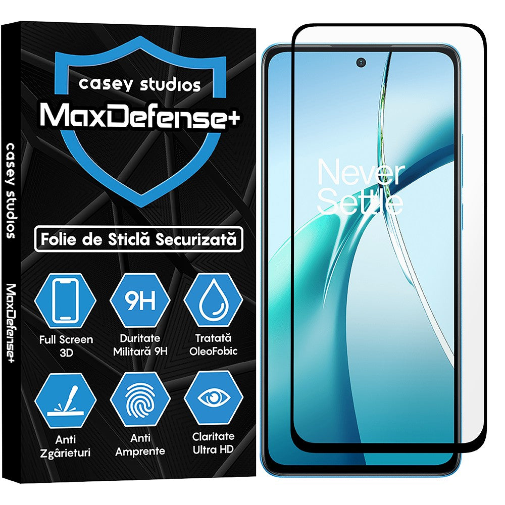 Folie Sticla MaxDefense+ - OnePlus Nord CE4 Lite - Negru