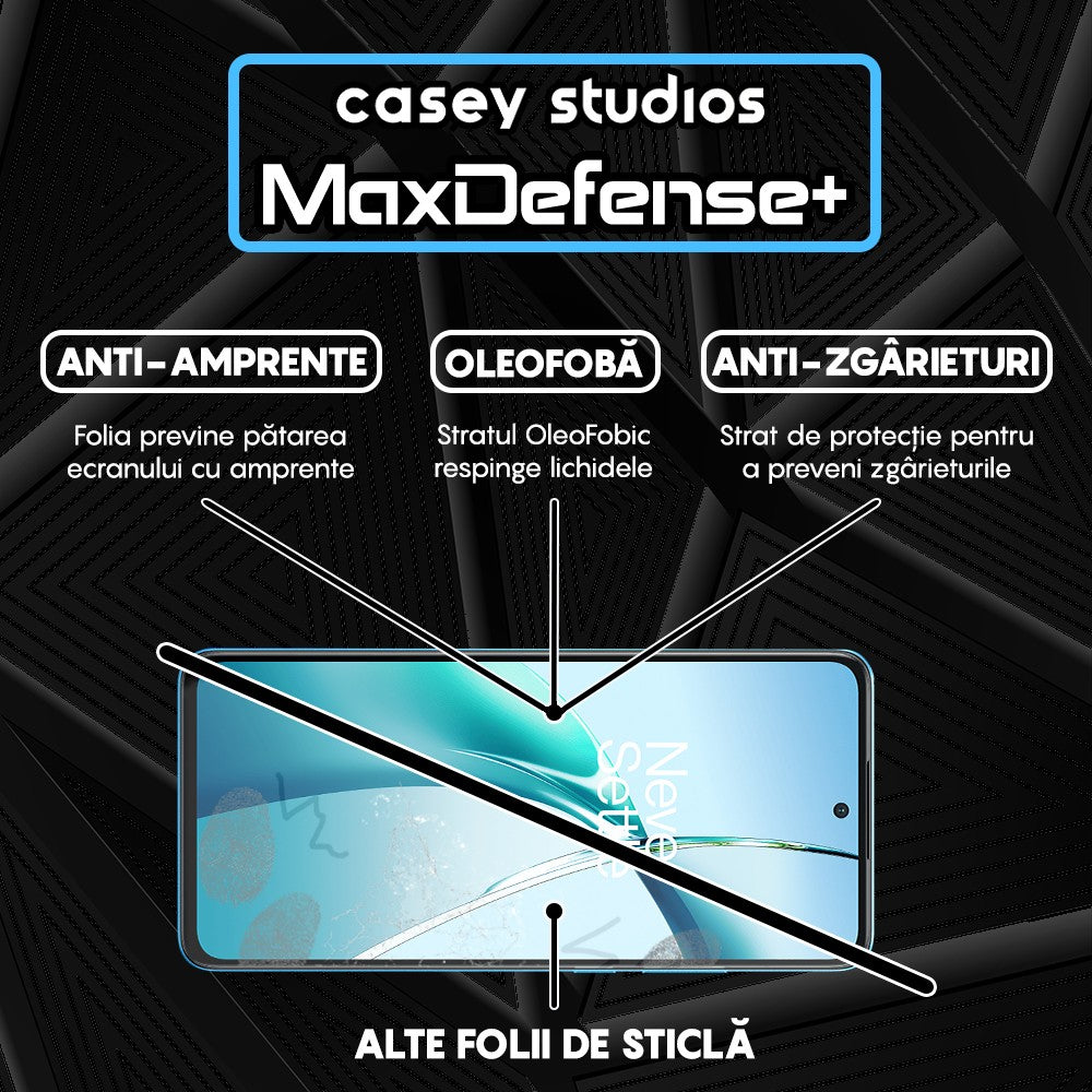 Folie Sticla MaxDefense+ - OnePlus Nord CE4 Lite - Negru