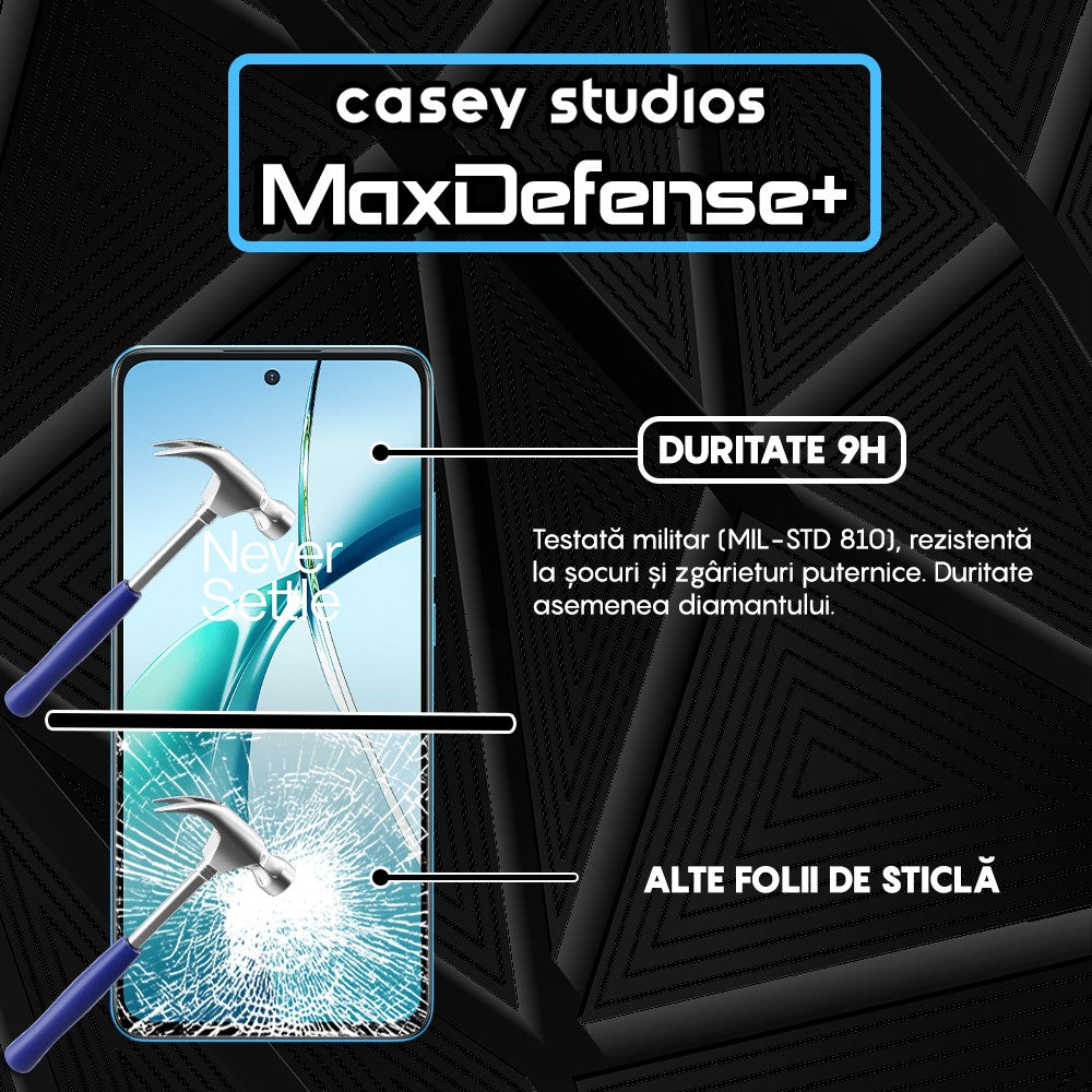 Folie Sticla MaxDefense+ - OnePlus Nord CE4 Lite - Negru