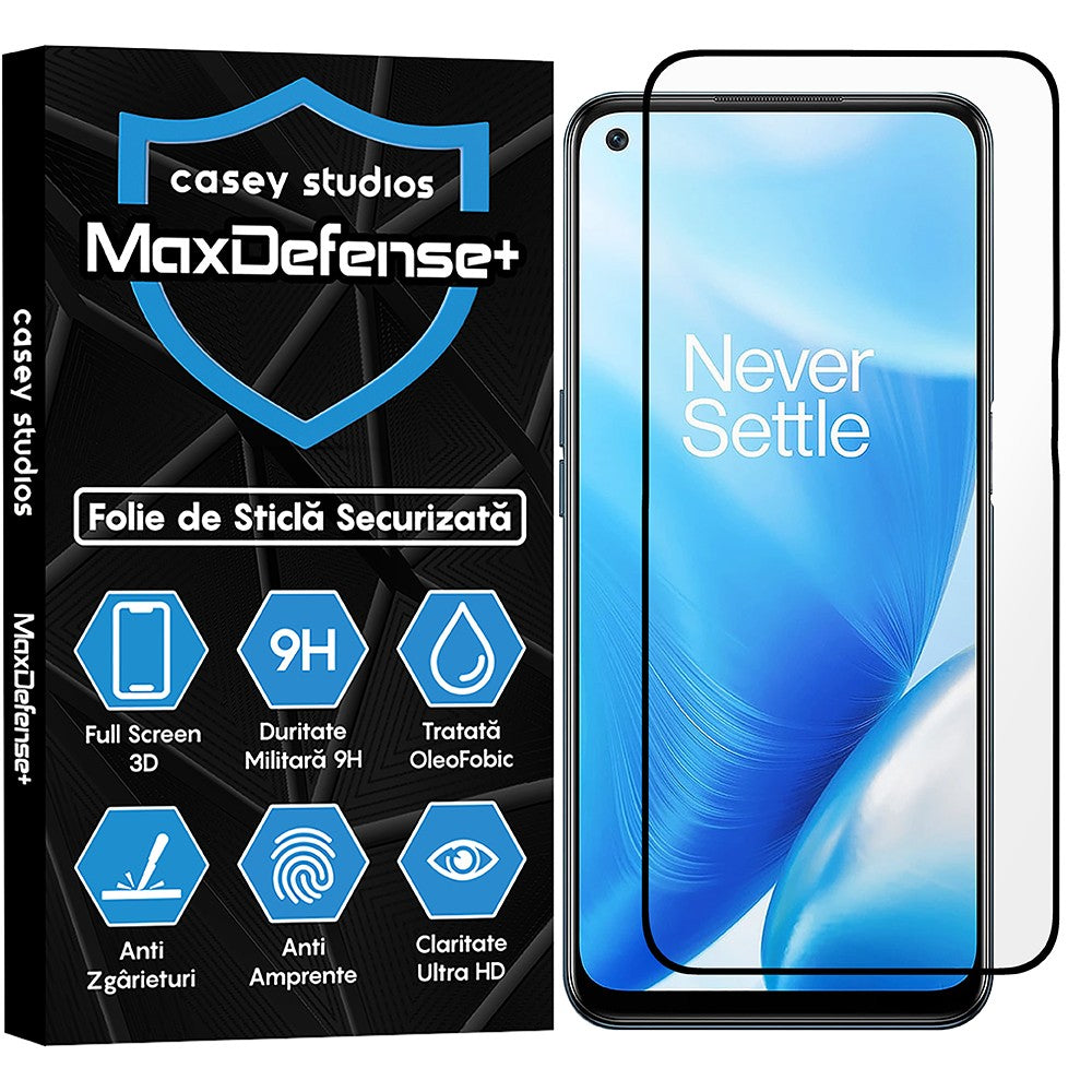 Folie Sticla MaxDefense+ - OnePlus Nord N20 5G/Nord N200 5G - Negru