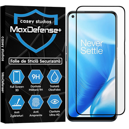 Folie Sticla MaxDefense+ - OnePlus Nord N20 5G/Nord N200 5G - Negru