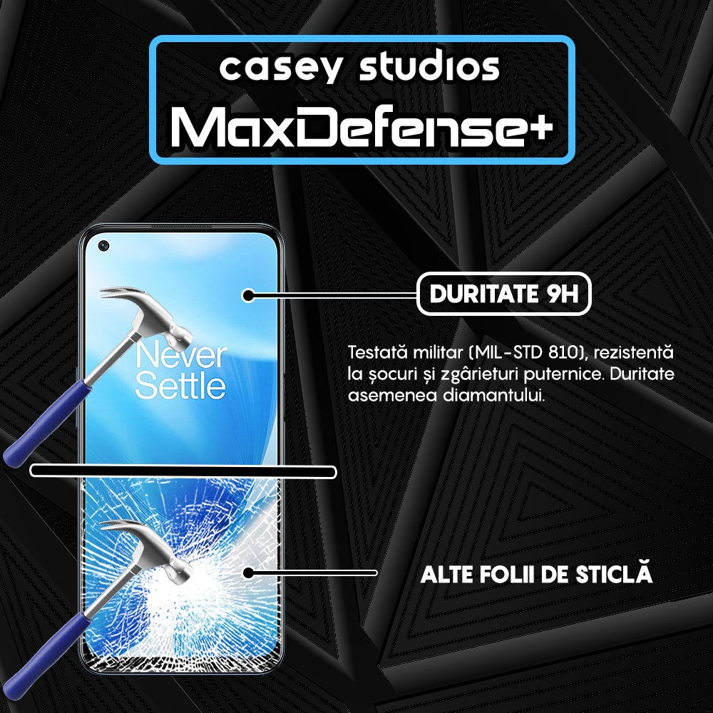 Folie Sticla MaxDefense+ - OnePlus Nord N20 5G/Nord N200 5G - Negru