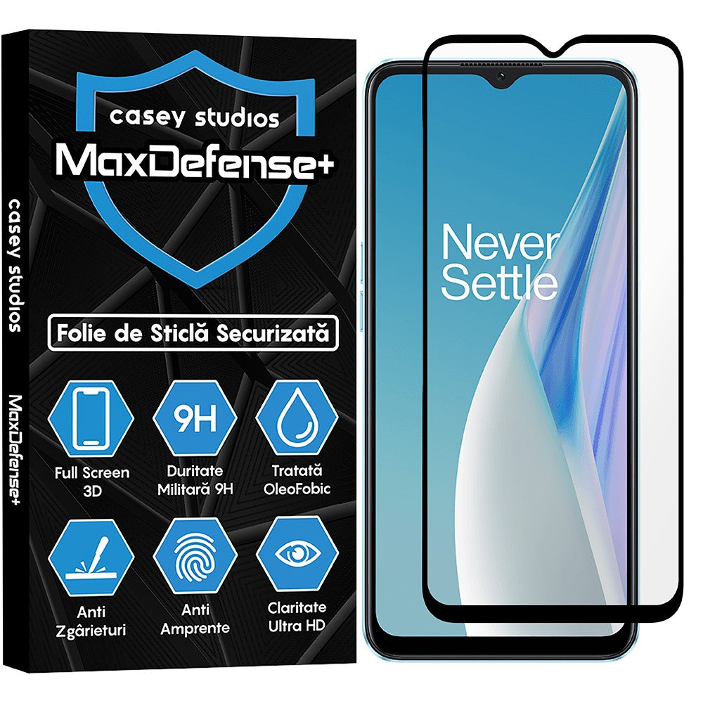 Folie Sticla MaxDefense+ - OnePlus Nord N20 SE - Negru