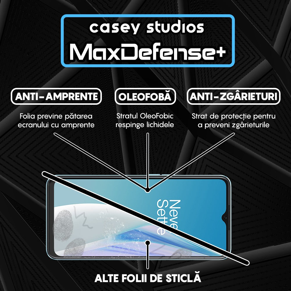 Folie Sticla MaxDefense+ - OnePlus Nord N20 SE - Negru