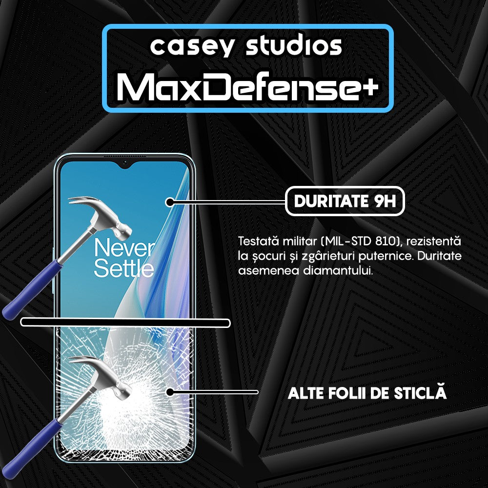 Folie Sticla MaxDefense+ - OnePlus Nord N20 SE - Negru