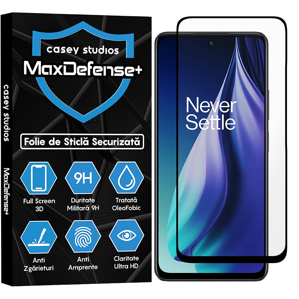 Folie Sticla MaxDefense+ - OnePlus Nord N30 SE - Negru