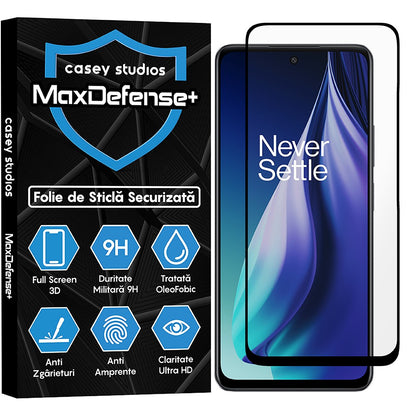 Folie Sticla MaxDefense+ - OnePlus Nord N30 SE - Negru